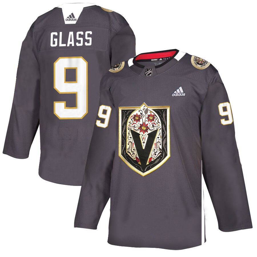 Men's Vegas Golden Knights #9 Cody Glass Grey Latino Heritage Night Stitched NHL Jersey Men's Vegas Golden Knights #9 Cody Glass Grey Latino Heritage Night Stitched NHL Jersey